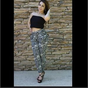 Black & White Dressy Legging Pants